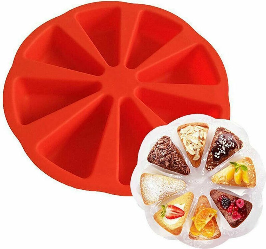 GKA Silikon Backform 8 verschiedene Stückchen gleichzeitig backen Kuchen Party 7 Hohlräume Torte
