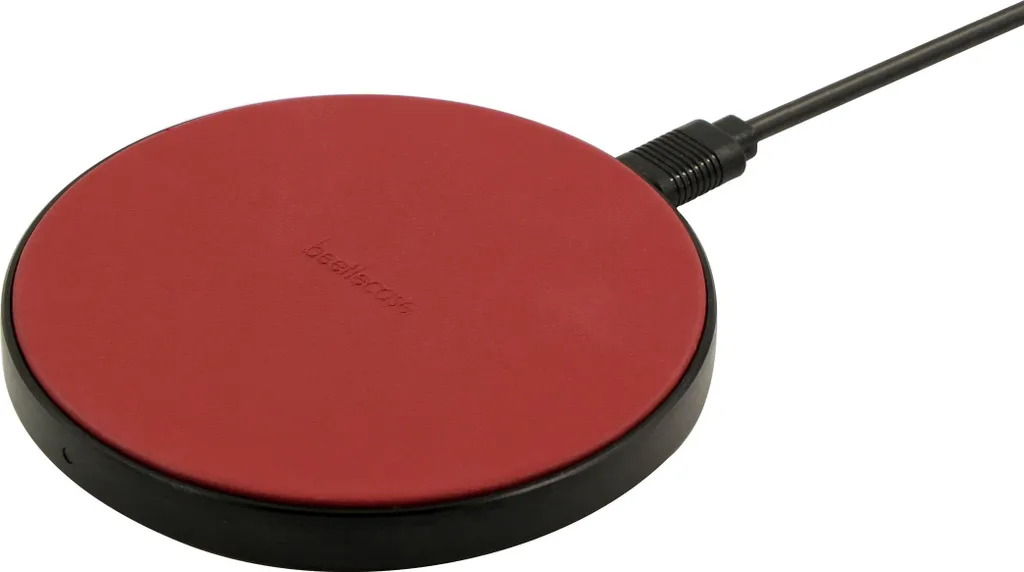 Station de Charge Induction Ecwc1R Rouge en Cuir Véritable Haute Qualité