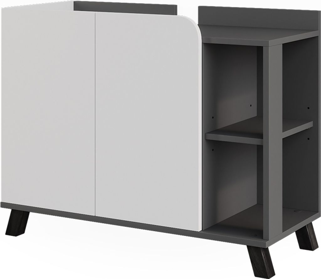 Mobiletto per lavabo Vicco Karen Antracite/bianco 80 x 65 Immagine del prodotto 
