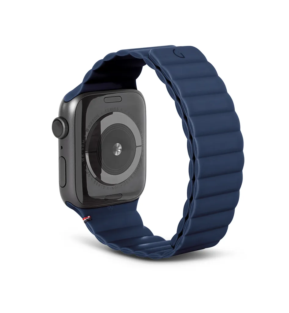 Decoded Traction Strap Apple Watch 44mm - Silicone Blu Opaco - 3