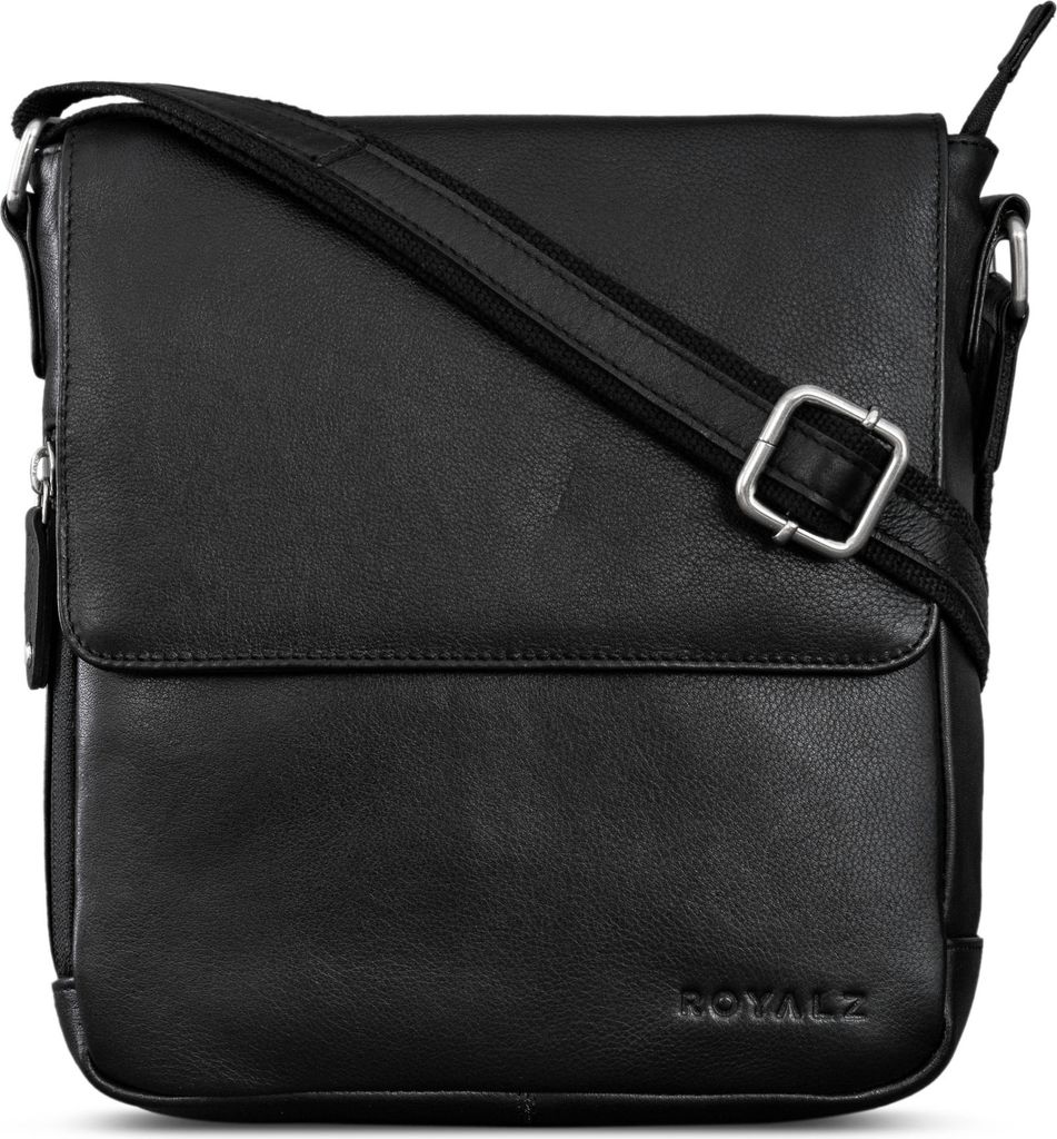 ROYALZ "Cleveland" Vintage Leder Umhängetasche Herren Klein stilvolle Vintage Männer Schultertasche aus Echtleder