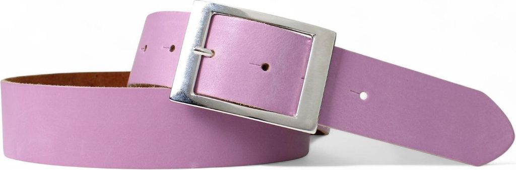FRONHOFER Gürtel 3,8 cm rechteckige Gürtelschnalle silber, echt Ledergürtel Damen
