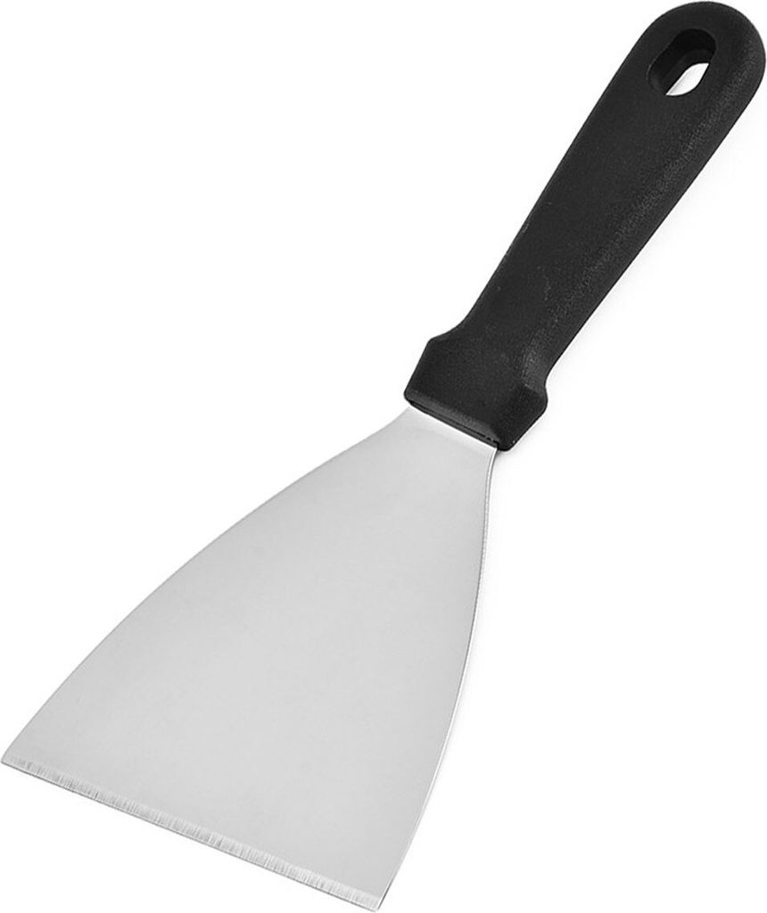 Edelstahl-Schaber, Malerschaber mit Holzgriff, hochwertiger Edelstahlschaber für Grillfleisch (Teppanyaki)