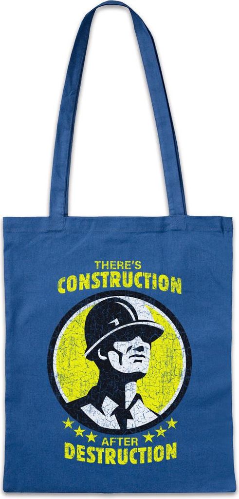Urban Backwoods Construction After Destruction, Stofftasche, Farbe: Royalblau