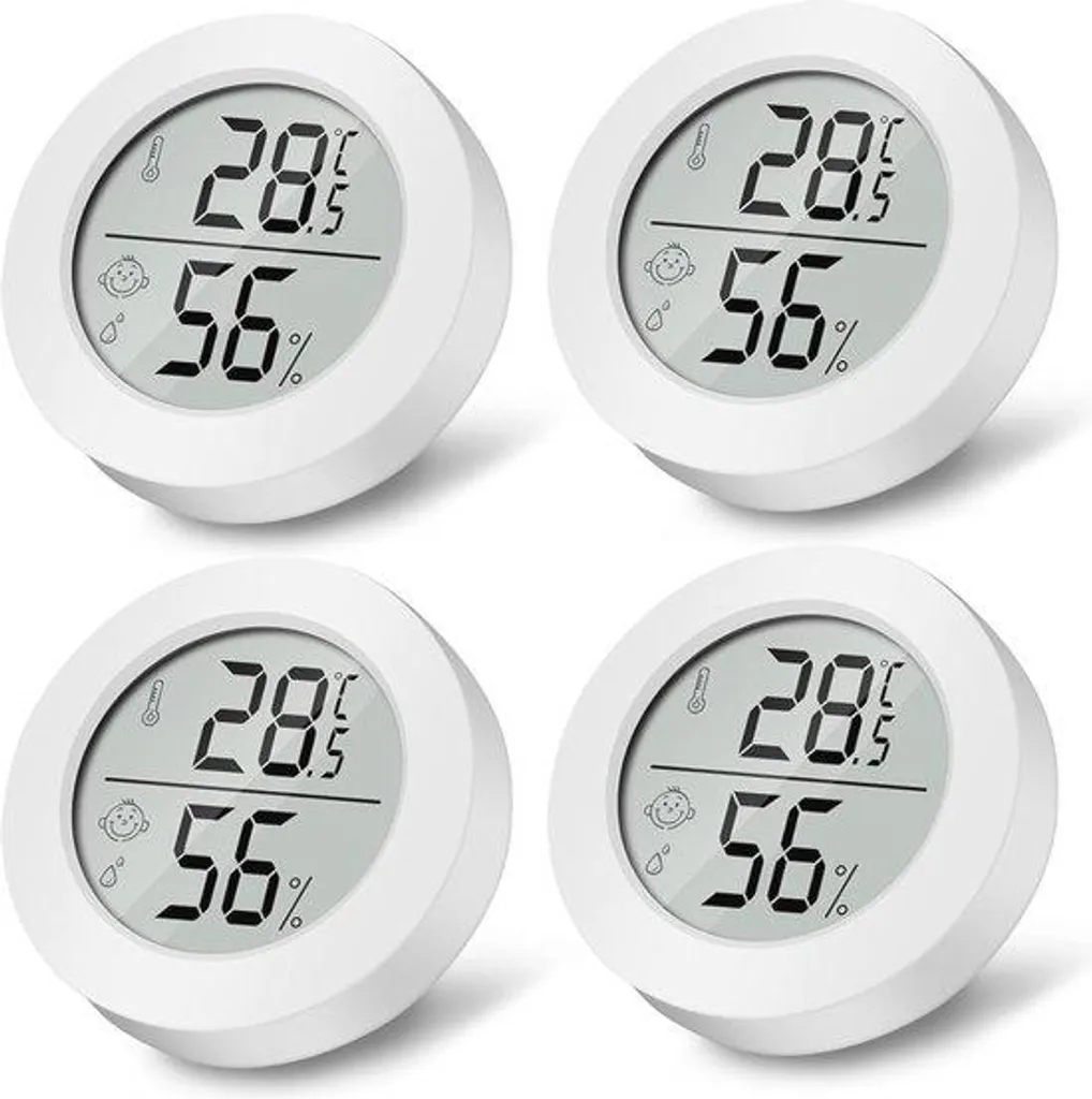 Hygromètre thermomètre digital blanc pour contrôle de l'air intérieur