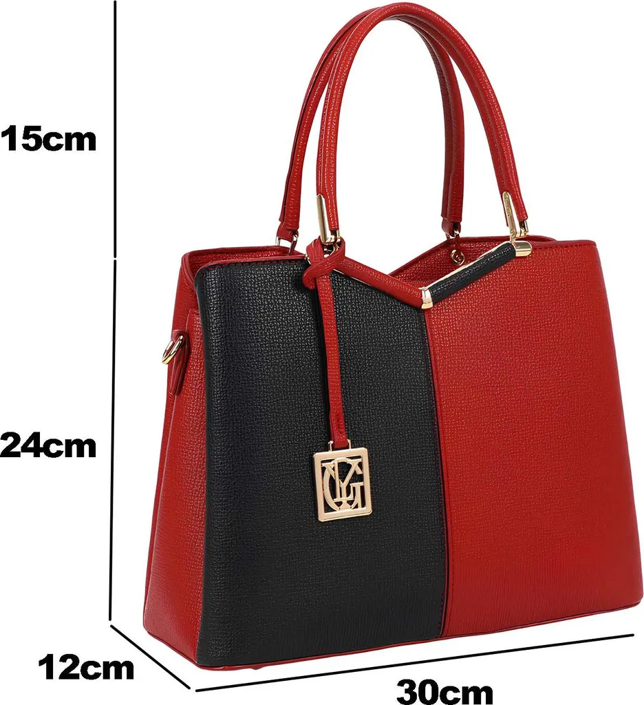 Gallantry Élisa Borsa a Mano e Spalla | Rosso e Nero Chic con Tracolla - 2