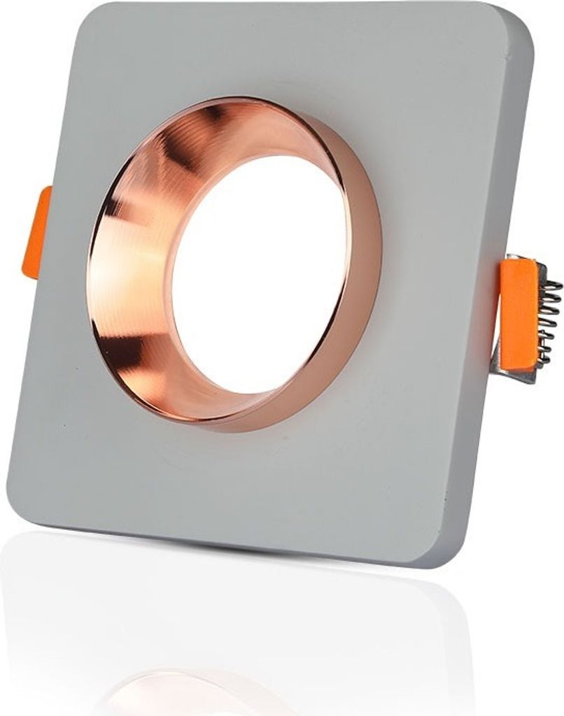 V-TAC LED-Spotleuchte - Einbauleuchte - GU10 - IP20 - Grau + Matt Rose Gold