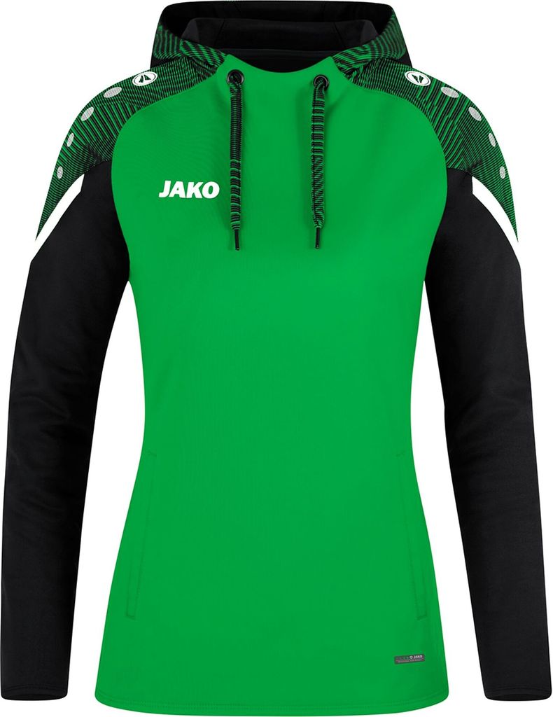 Jako Performance Kapuzensweat Damen - Soft Green / Schwarz