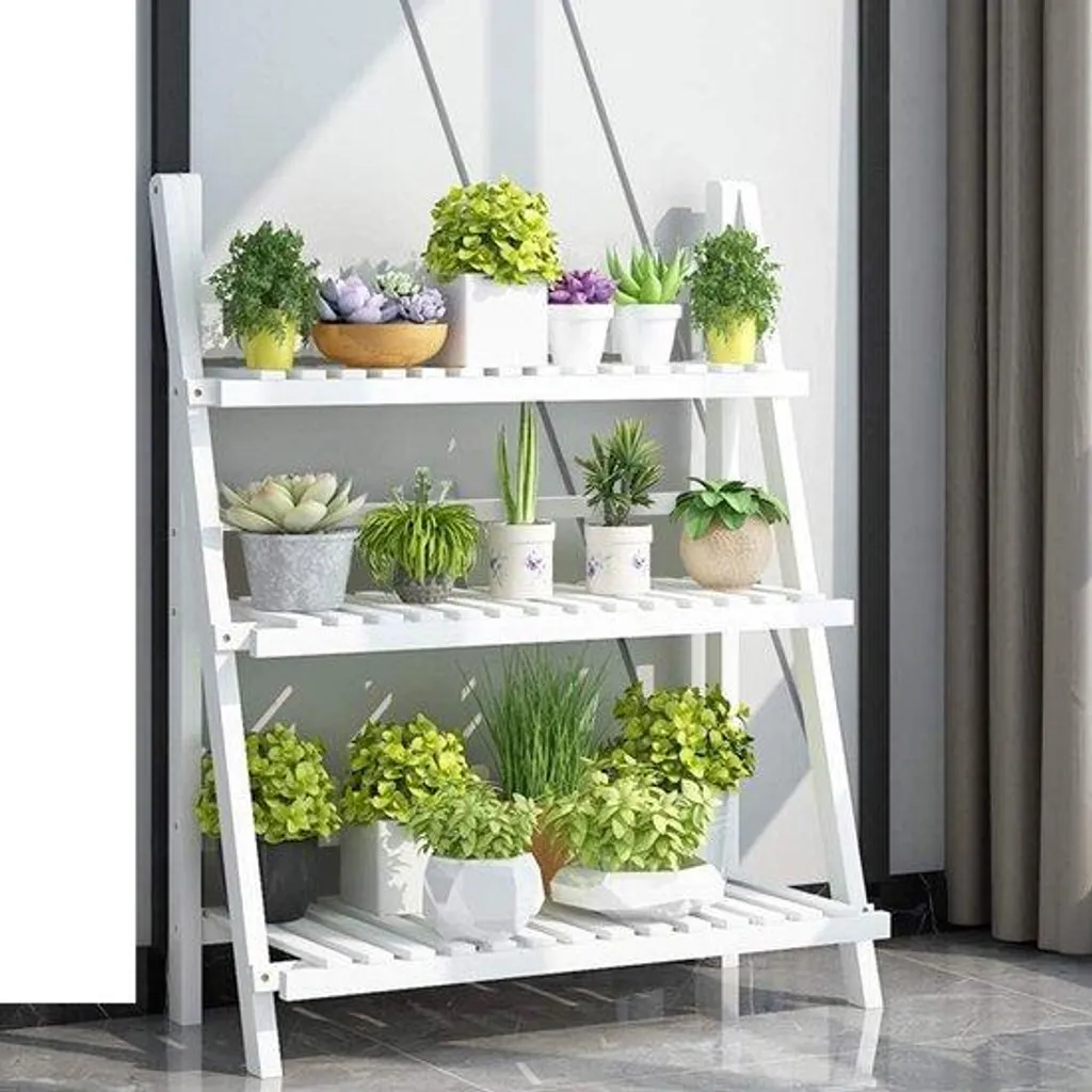 Porte-plante d'angle gain de place - Étagère à plantes pour petits espaces