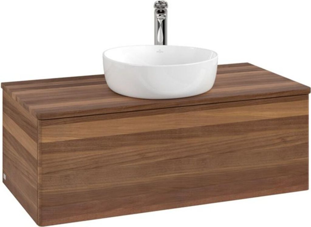 V&B Waschtischunterschrank ohne Frontstruktur Antao 100x36x50cm, HL, WBP w. wal, w. wal