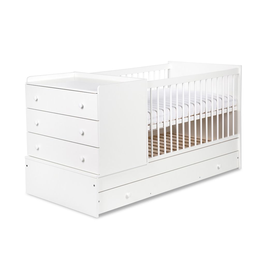 Kinderbett 80x120 CORNY - weiß Produktbild 