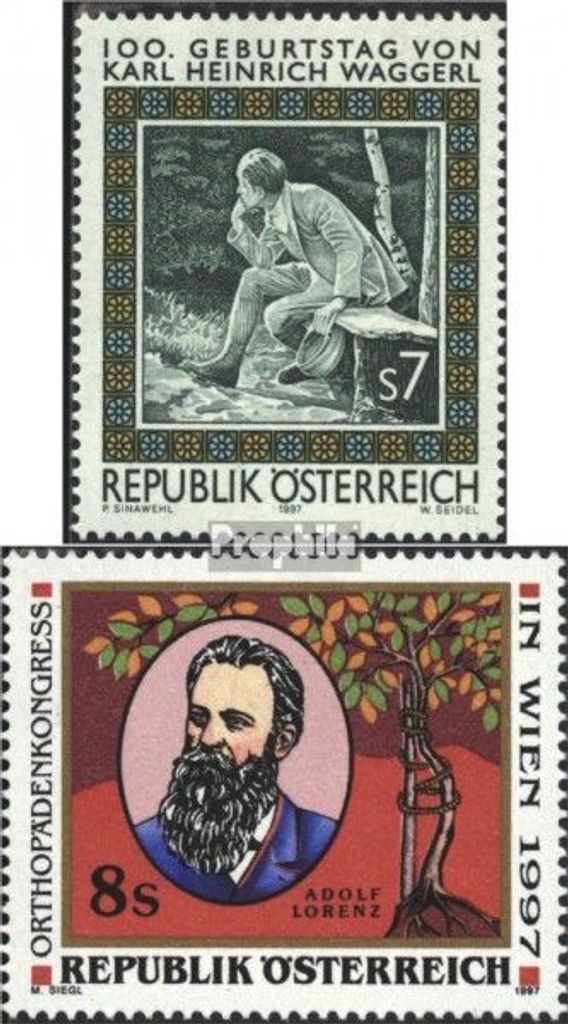 Briefmarken Österreich 1997 Mi 2228,2229 (kompl.Ausg.) gestempelt K. H. Waggerl