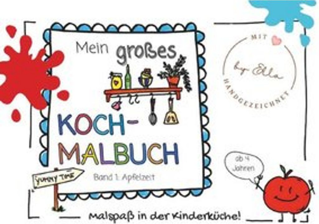 Mein großes Koch- Malbuch