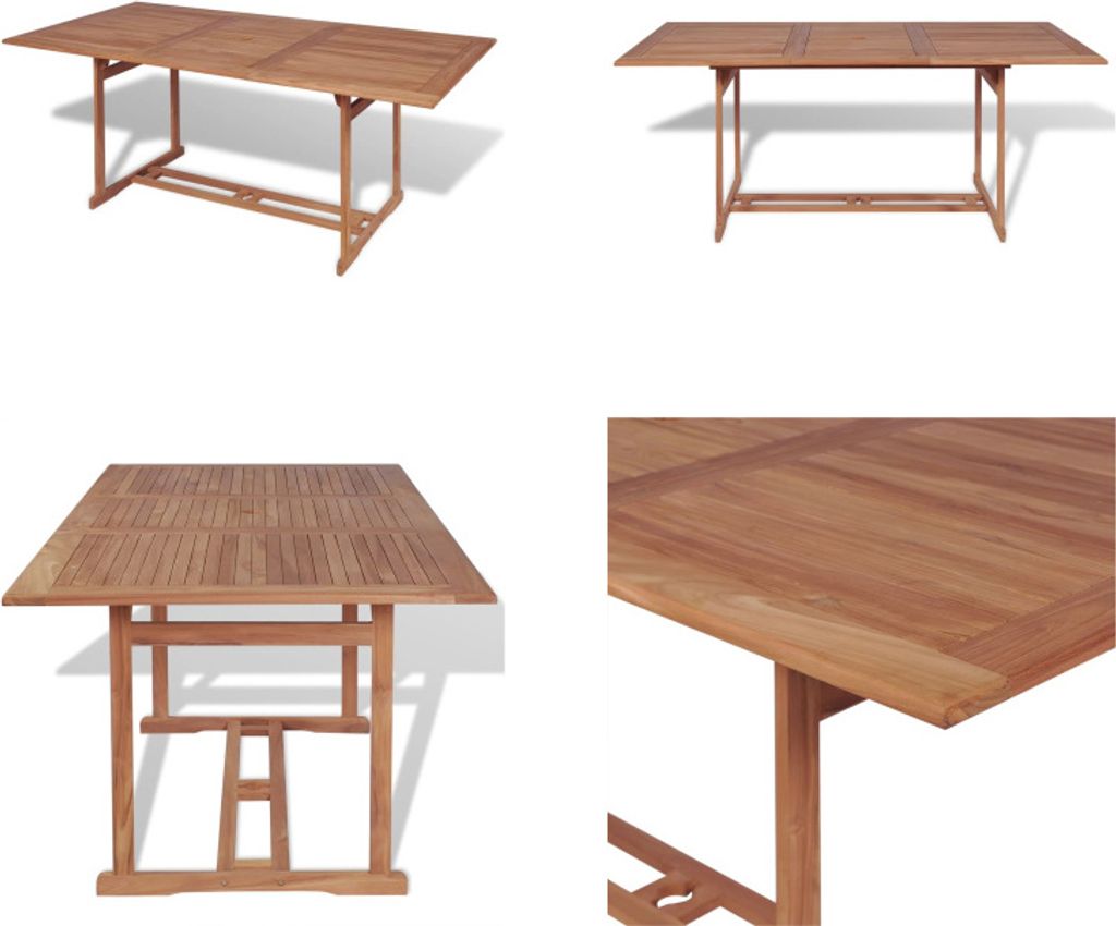 vidaXL Gartentish 180x90x75 cm Teak Massivholz - Esstisch - Esstische - Tisch - Tische