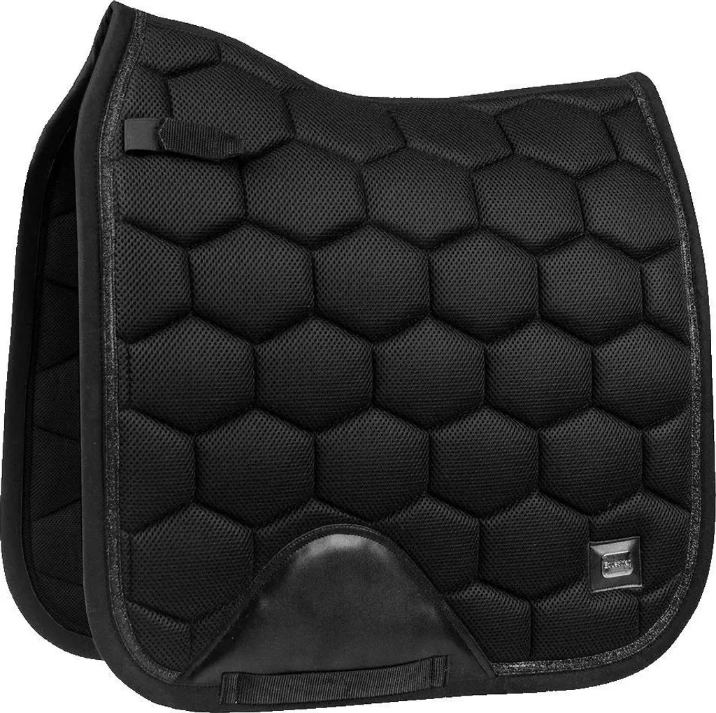 Tapis de Selle de Dressage Noir Finition Brillante Horka Taille Full