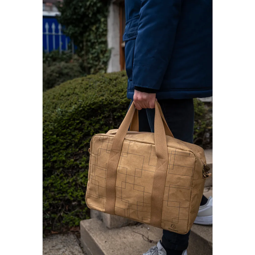 Sac de cours et bureau Exacompta Eterneco marron aspect cuir chic