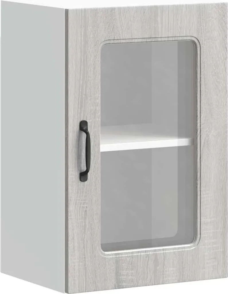 Mobile Pensile Grigio Sonoma 60x60 vidaXL Kalmar Anta Vetro