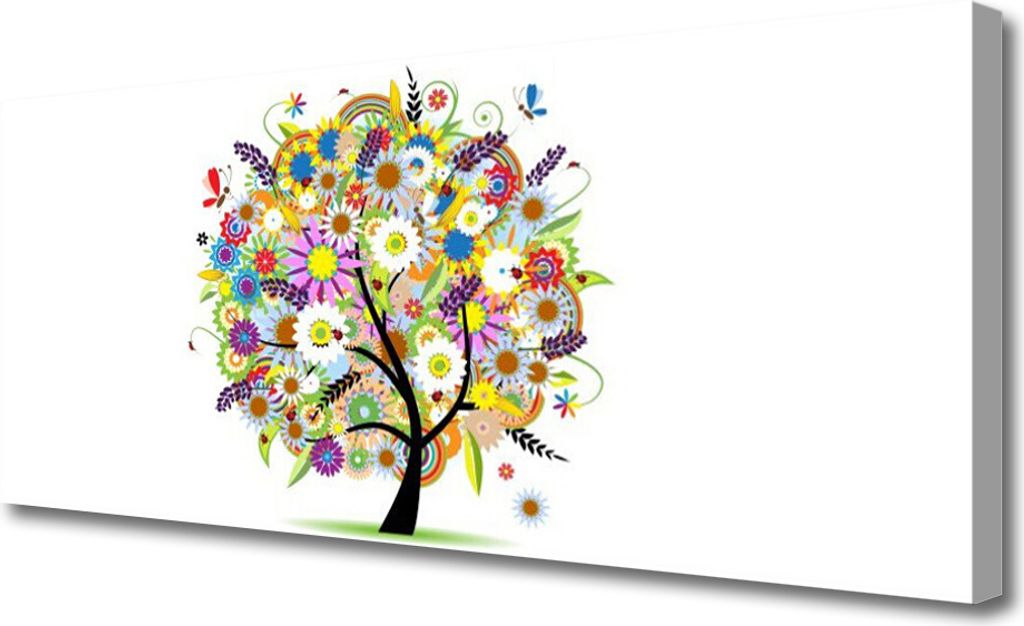 Tulup Leinwand-Bilder 125x50 Wandbild Canvas Kunstdruck Baum Kunst