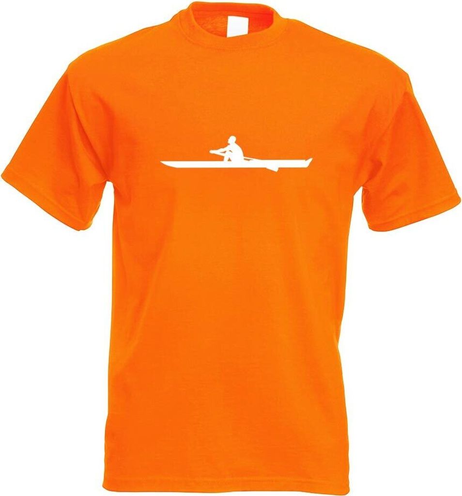 Kiwistar - T-Shirt - orange - Rudern Ruderboot Ruderer Motiv Bedruckt Funshirt Design Print - mit Motiv Bedruckt - Funshirt Design - Sport - Freize...