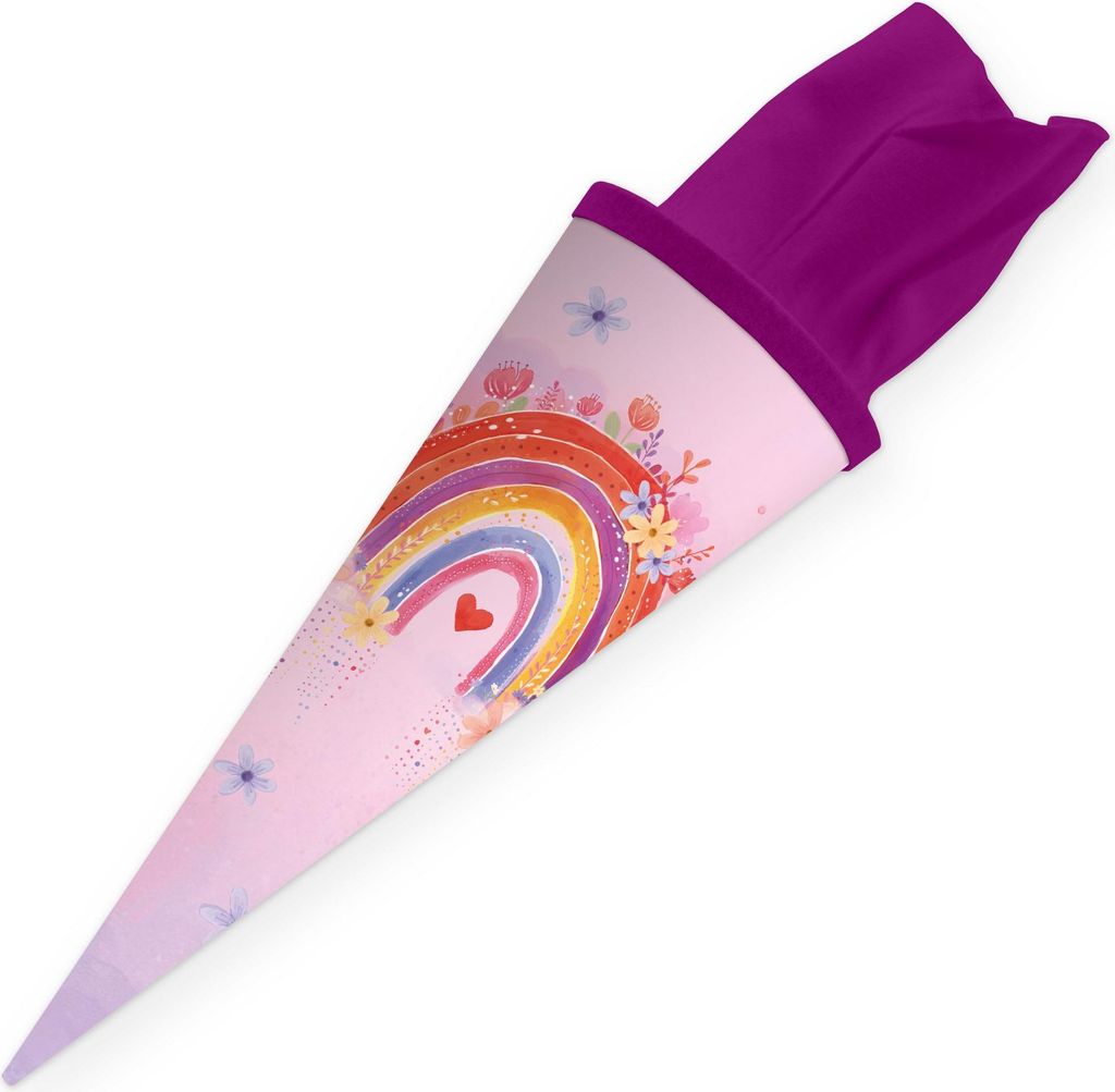 itenga Geschwister Schultüte 35cm Motiv Regenbogen - Produktbild 