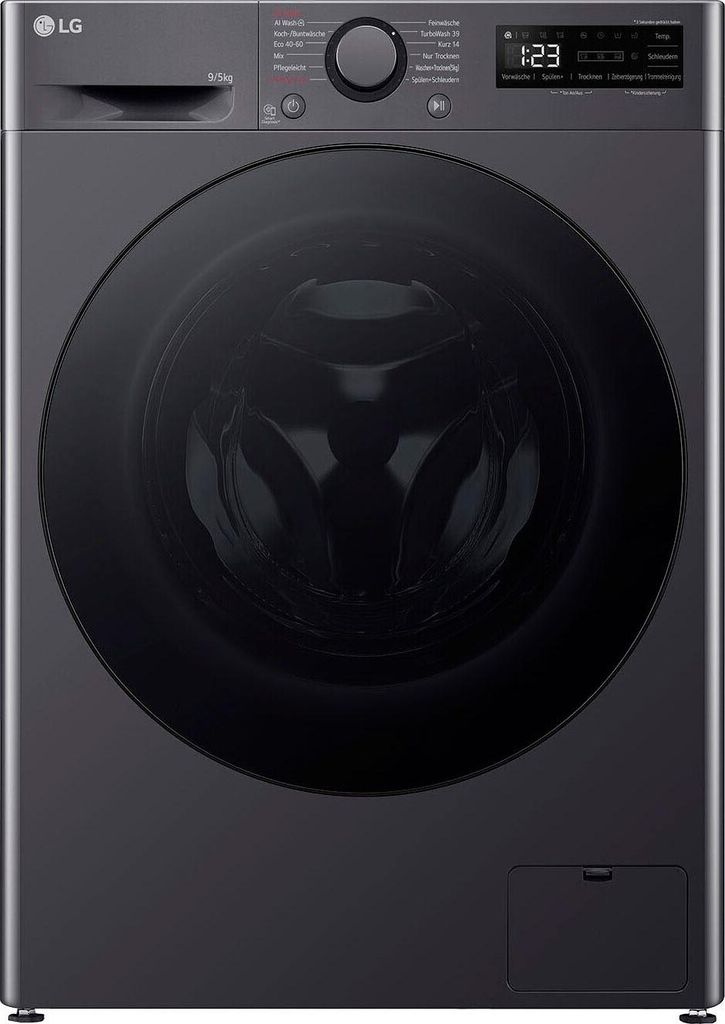 LG V5WD95SLIMB black SLIM Waschtrockner 9 - 5 kg, und E, 60x53.5x85 cm, Wi-Fi