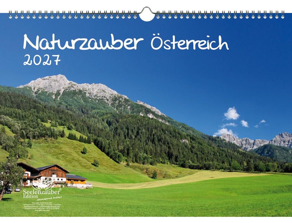 Naturzauber Österreich DIN A3 Kalender für 2027 Landschaft Reise Urlaub Berge - Seelenzauber