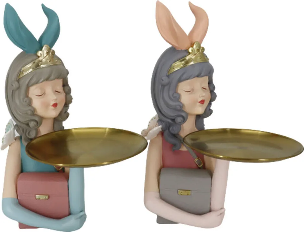 Transformez votre Intérieur avec la Figurine Femme Rose Or 33 cm - 2 pcs
