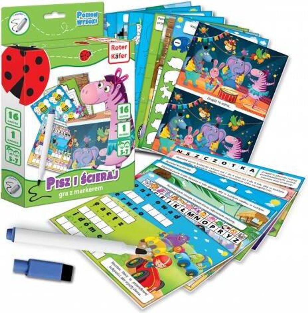 Lernset mit Zebra-Marker - Hohes Niveau, Lernen mit Kfer-Rotator - Perfektes Entwicklungswerkzeug für Kinder