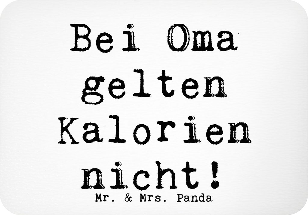 Mr. & Mrs. Panda magnet Spruch Oma Kalorien - Weiß - Geschenk, Verwöhnen, Familie, haftmagnet, Freude, whiteboardmagnet, Genuss, herzlich, rechte...