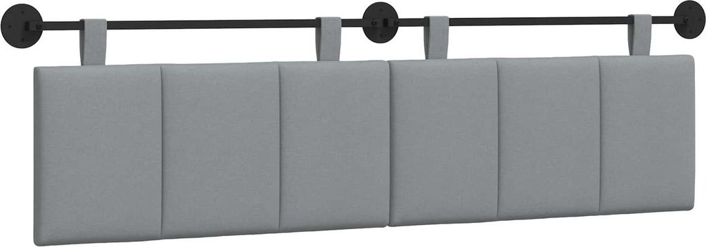Hängevorderseite Wandmontiert Hellgrau 190 x 55 x 5 cm Stoff