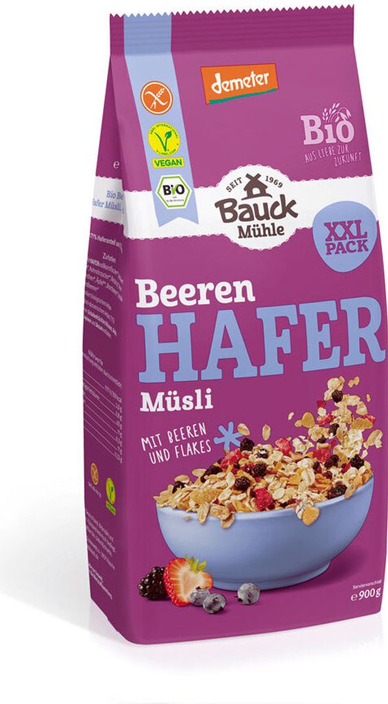 Bauckhof Hafermüsli Beeren XXL demeter 900g Produktbild 