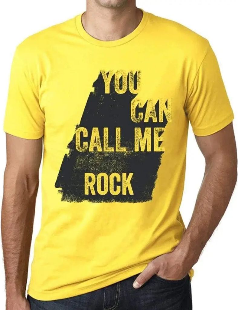 Herren Grafik T-Shirt Du kannst mich Rock nennen – You Can Call Me Rock – Öko-Verantwortlich Vintage Jahrgang Kurzarm Lustige Druck Geburtstag