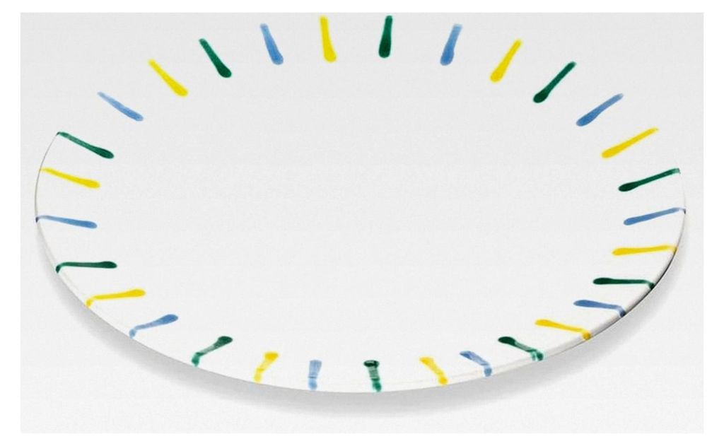 Speiseteller Cup, Durchmesser: 28 cm, buntgeflammt, handgefertigt in Österreich