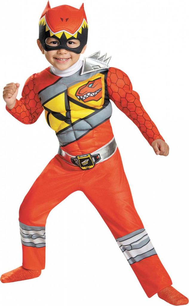 Red Power Ranger Dino Charge Kleinkinder Muskel Kostüm Größe: XS