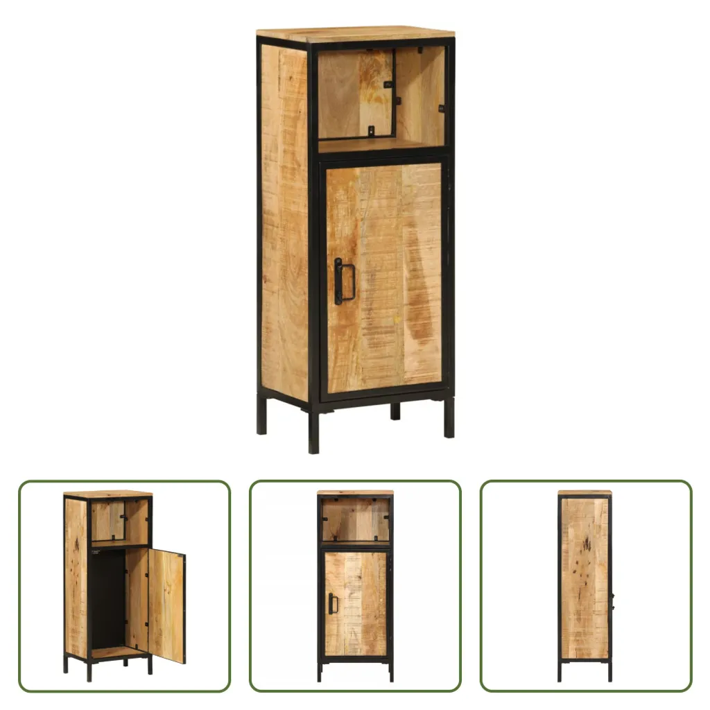 Meuble de salle de bain colonne 40x27x90 cm style industriel chic