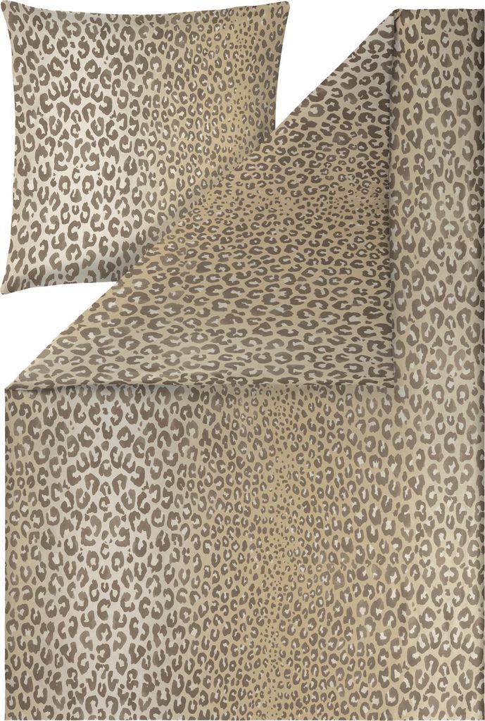 Estella Bettwäsche Lionel" beige 1x 135x200 cm + 1x 80x80 Produktbild 