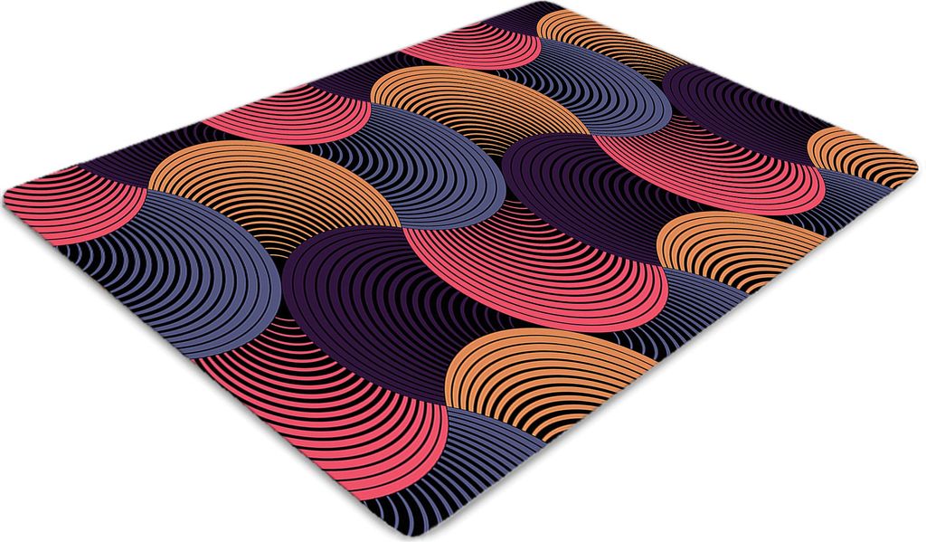 Stuhlunterlage Bürostuhlunterlage 120 cm x 90 cm Bodenmatte Bürostuhlunterlage - Buntes Muster
