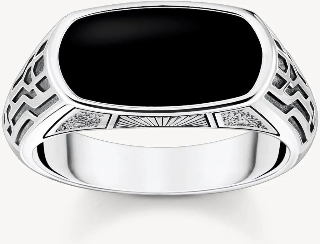 Bague onyx noir argent 925 - Bijou durable qui ne s'oxyde pas pour homme