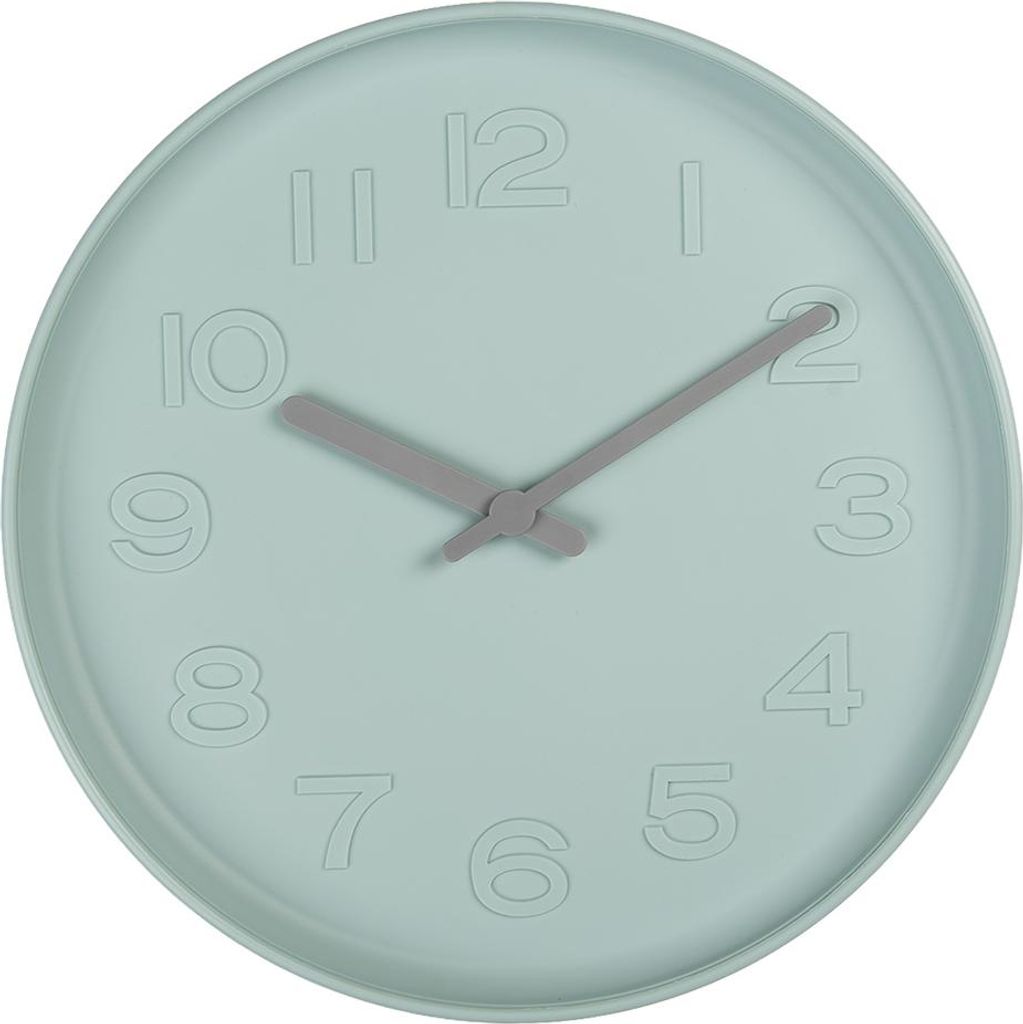 Clayre & Eef Wanduhr Ø 32x4 cm Blau Kunststoff