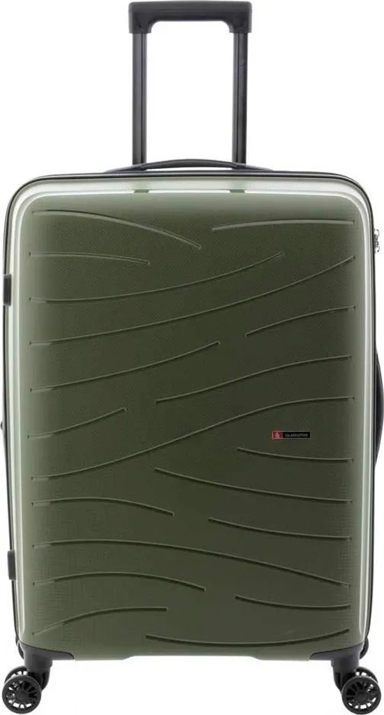 Valise verte Gladiator Flow robuste et légère avec roulettes fluides