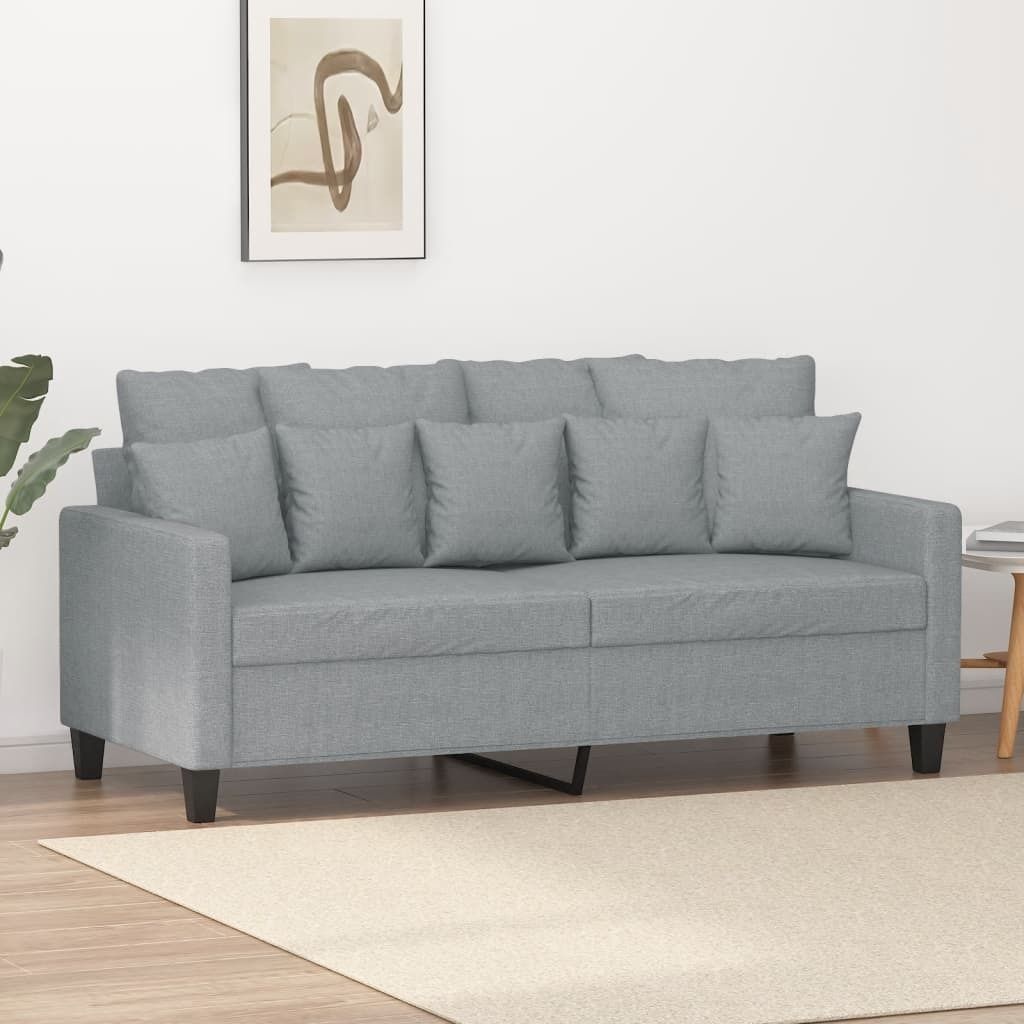 Einfachen Design & Stilvol 2-Sitzer-Sofa Hellgrau 140 cm Stoff Klassische Sofas - 1parcel