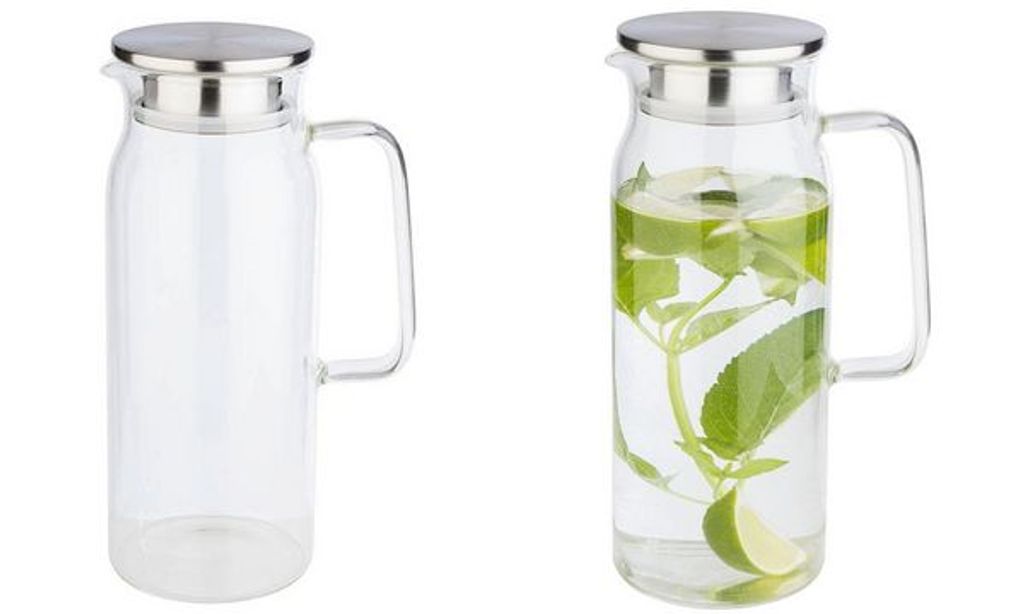 APS-Germany Glaskaraffe Edelstahl 1,5l Ø10cm, Karaffe, 1,5 Produktbild 
