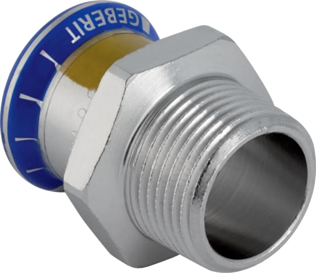 Geberit GE Mapress, acciaio inossidabile, gas, raccordo, d18 mm, R1/2, 1 pz.