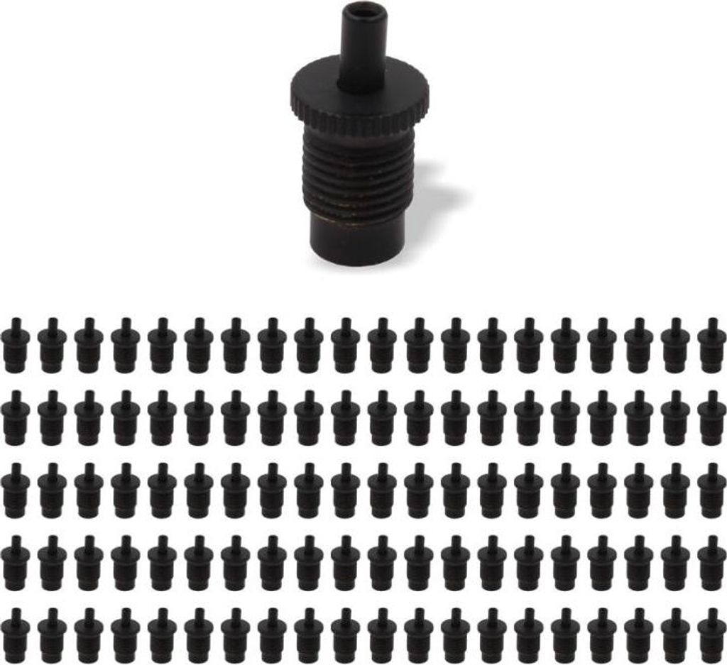 100x Drahtseilhalter / Gripper 15, M10 x 1 Außengewinde, für Drahtseil Ø 1,0 - 1,5 mm | schwarz