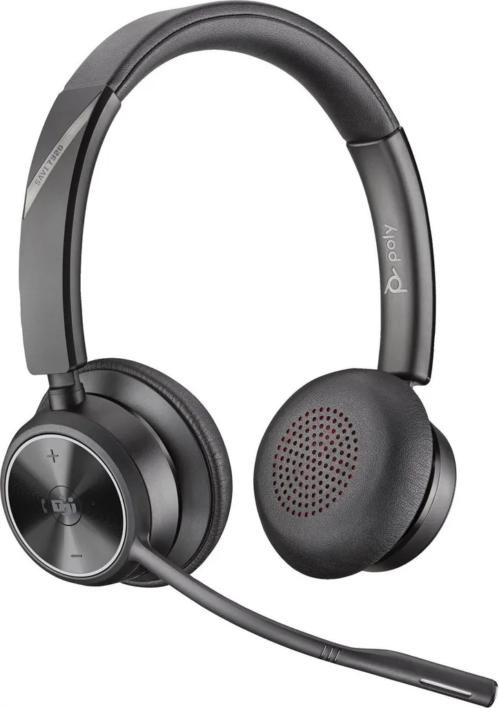 Casque Poly Savi 7320 DECT sans fil double oreille pour PC et fixe