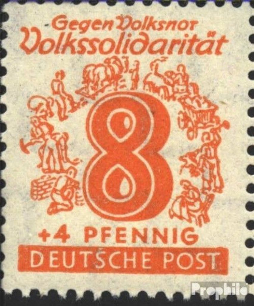 Briefmarken Sowjetische Zone (All.Bes.) 1946 Mi 142I, Volksnor statt Volksnot postfrisch Volkssolidarität