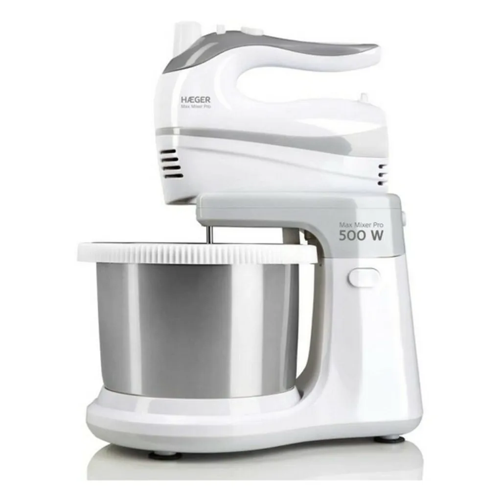 Robot de cuisine Haeger Max Mixer Pro 5L 500W avec bol inox pétrisseur