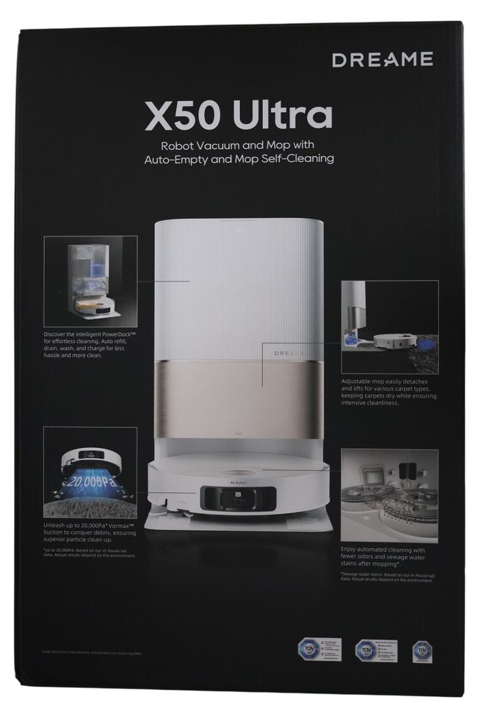 Dreame X50 Ultra, Kombinovaný, Nerezová ocel, Bílá, Kulatý, Obrázek produktu 