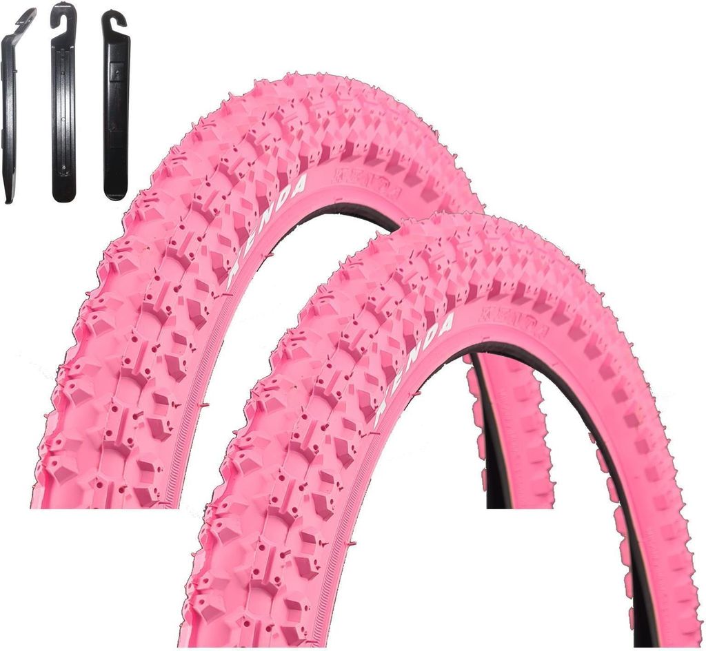 2 x Kenda 20" BMX K-50 Fahrradreifen in Pink 57-406 (20 x 2,125) inkl. maxxi4you Reifenheber