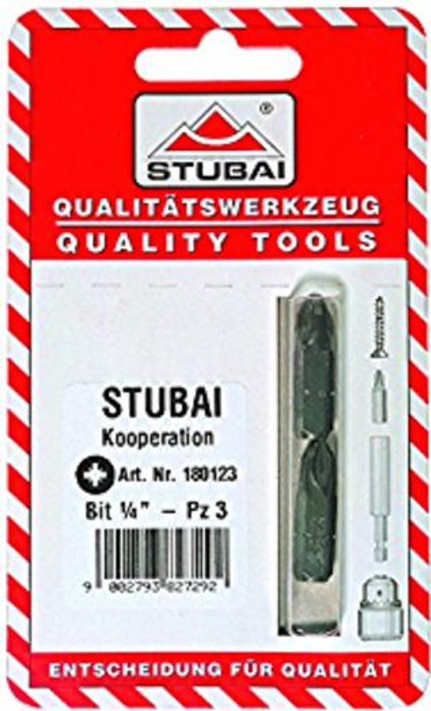 STUBAI Bit, PZ2, Standard, SB-VP 2-tlg 1/4' 25 mm